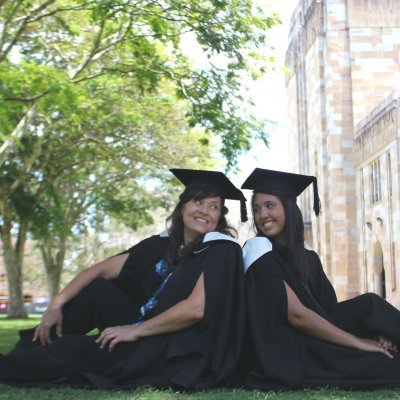 Mary and Madeleine Daly: Together in study, graduation and careers.